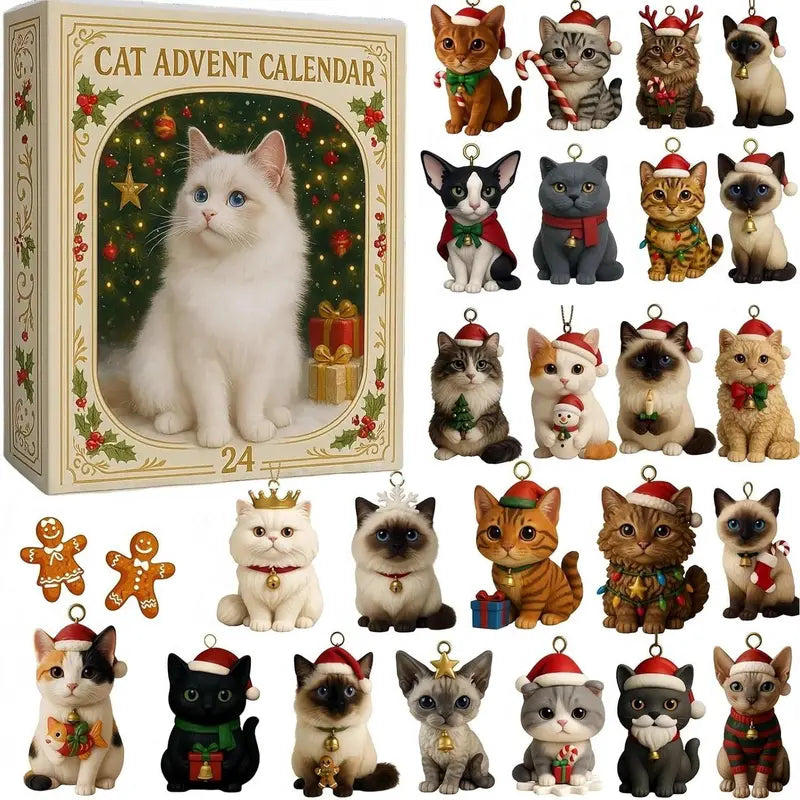 Adventskalender met 24 vrolijke katten - 2025
