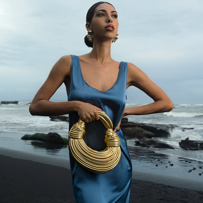 SELIN™ - Gold Luxury Knot Handtas