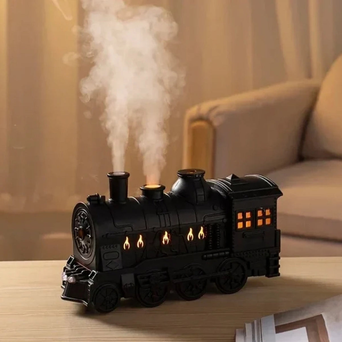 Aroma Diffuser - Stoomlocomotief met 300 ml Tank en Sfeerlicht