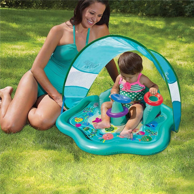 BabySplash™ – Opblaasbaar Babybadje met Zonnescherm