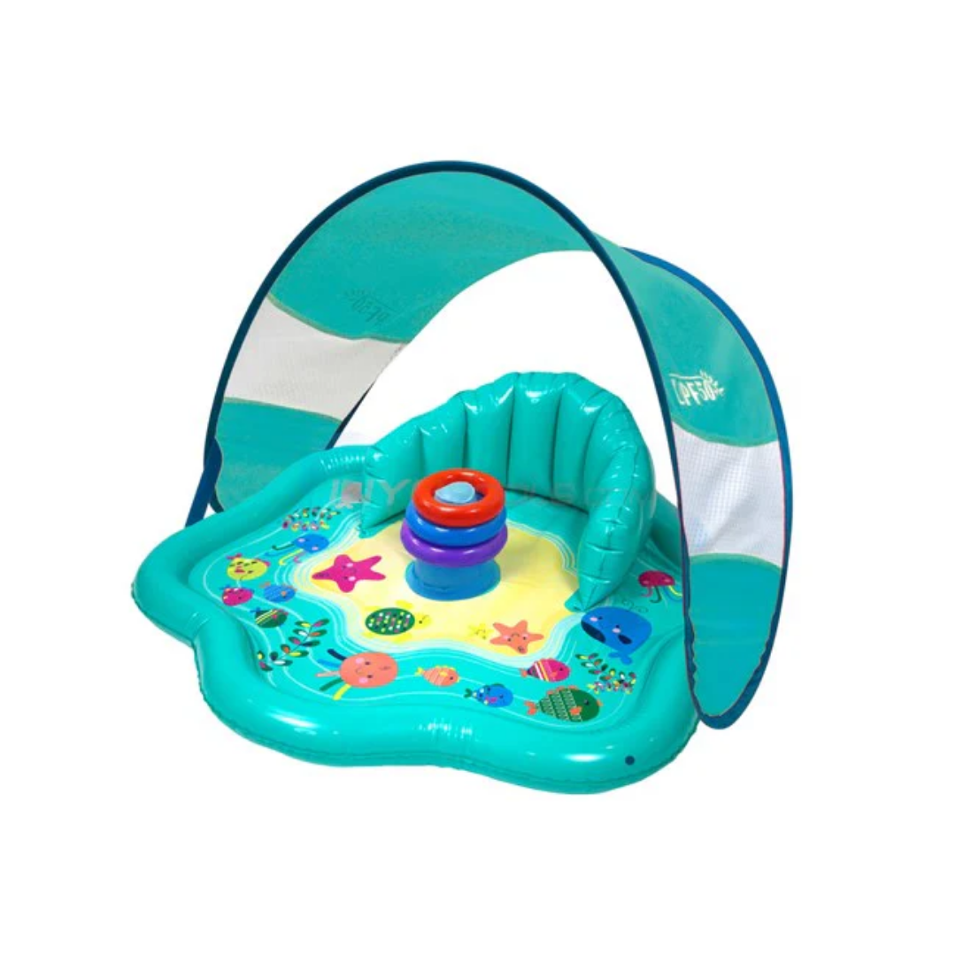 BabySplash™ – Opblaasbaar Babybadje met Zonnescherm
