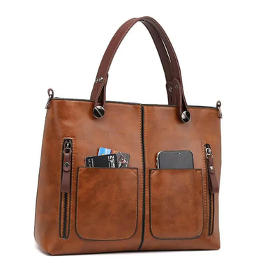 Sac à Main en Cuir - Élégant Sac à Bandoulière pour Usage Quotidien