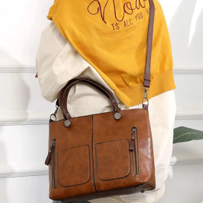 Sac à Main en Cuir - Élégant Sac à Bandoulière pour Usage Quotidien