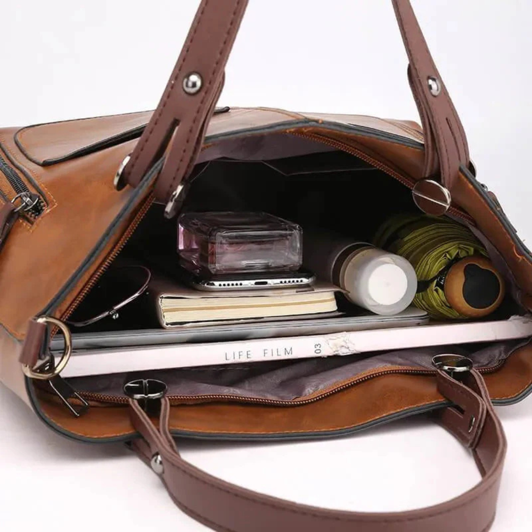 Sac à Main en Cuir - Élégant Sac à Bandoulière pour Usage Quotidien