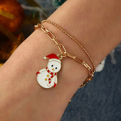 Bedelarmband Goud Sneeuwpop