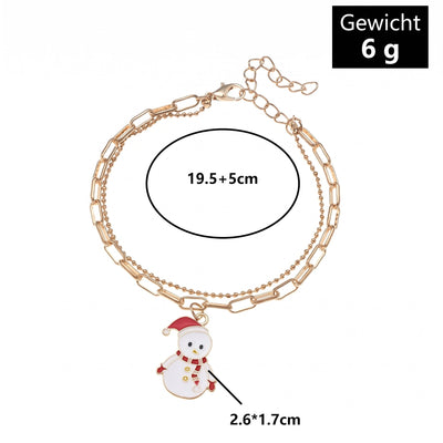 Bedelarmband Goud – Verstelbare Kerst Armband met Emaille Bedel (7)