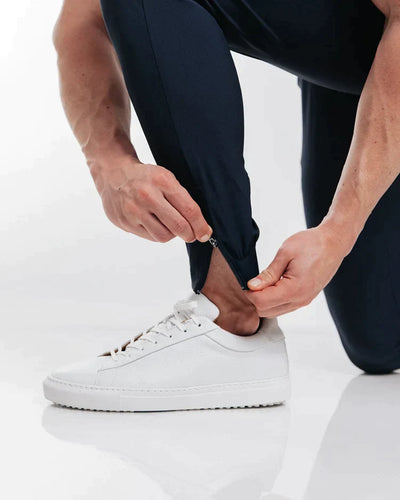 James™ | Slim Fit Joggingbroek met enkelritsen