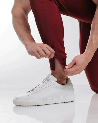 James™ | Slim Fit Joggingbroek met enkelritsen