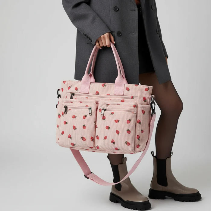 Sac à bandoulière Norelia - Sac Vintage en Velours Côtelé