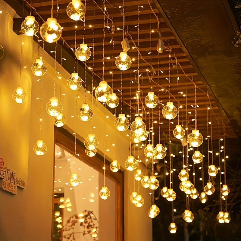 3.0 meter Feeënlampjes met 108 LED-lampen - 12 Heldere Sferische Lampen, Werkt op Batterijen, Geen Stekker Nodig, Wandmontage, Perfect voor Kerstmis, Valentijnsdag & Apos;S Dag, Verjaardagen, en Binnenhuis Feestdecoratie, Binnenhuis Feestdecoratie | Klass