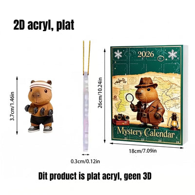 Capybara Adventskalender 2026 – 24 Acryl Hangers voor de Kerstboom (4)