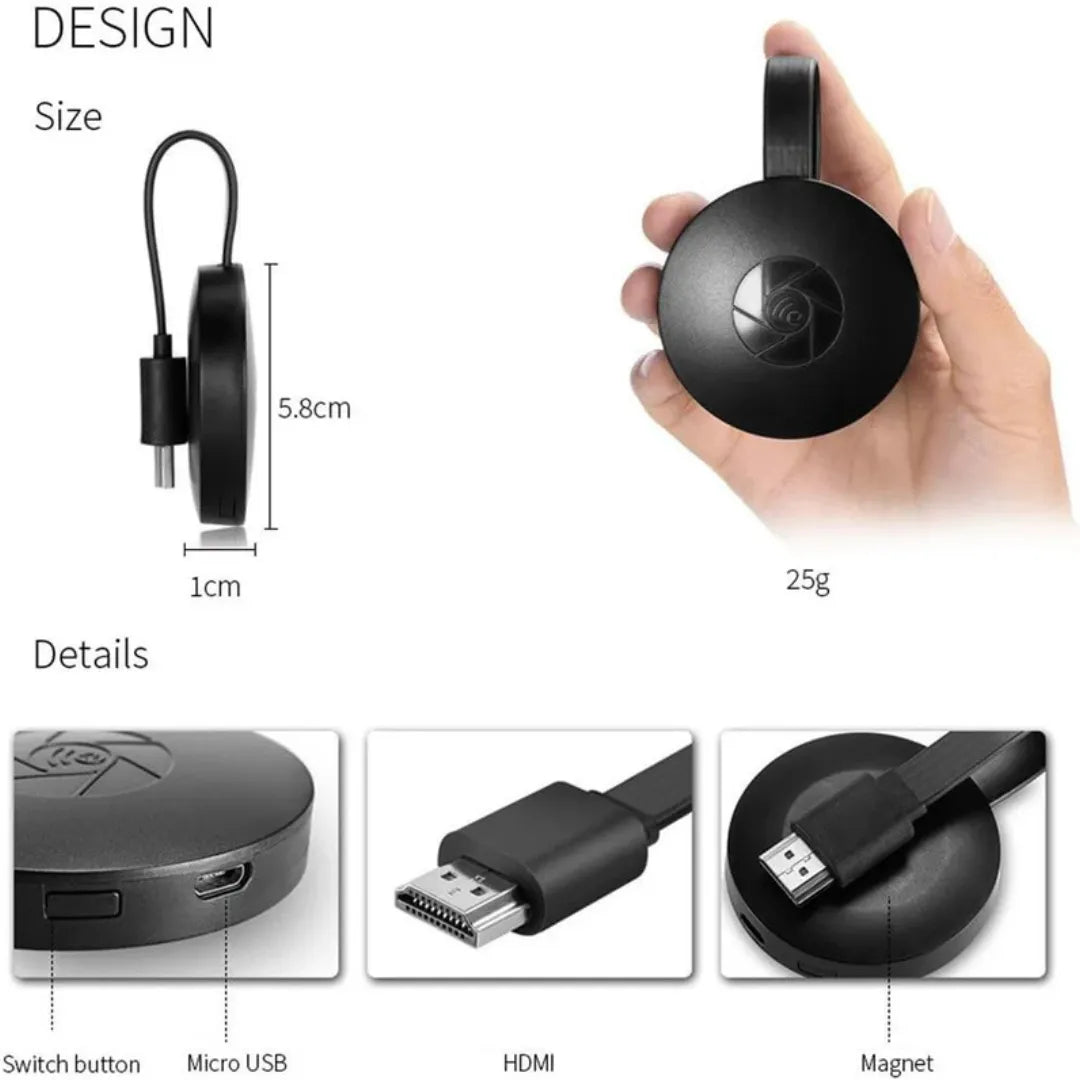 StreamLink Chromecast - Diffuseur HD sans fil pour TV avec installation facile