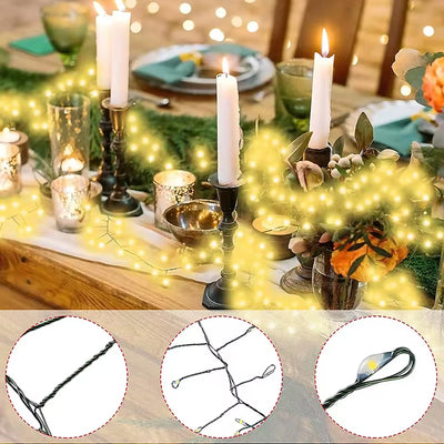 Clusterverlichting als tafeldecoratie