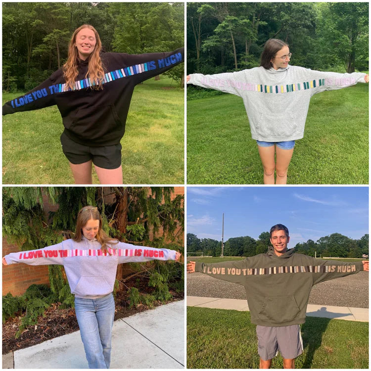 LoveYou - Hoodie met een boodschap