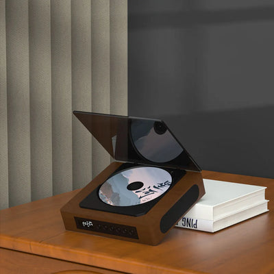 RetroWave - Lecteur CD Rétro Sans Fil - Design Vintage avec Bluetooth et Radio FM