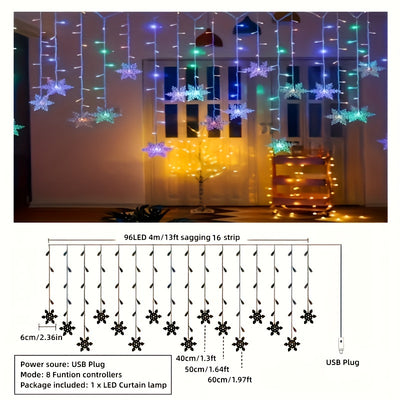 Flocons de Neige Magiques – Guirlande Lumineuse Ambiance