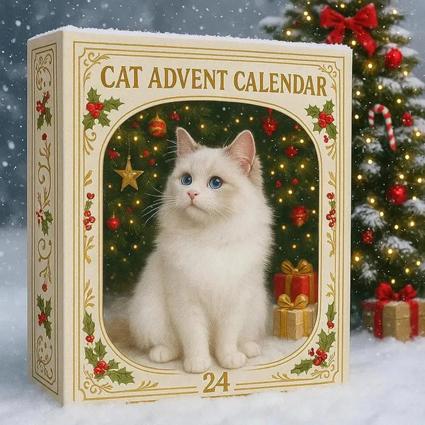 Adventskalender mit 24 fröhlichen Katzen - 2025
