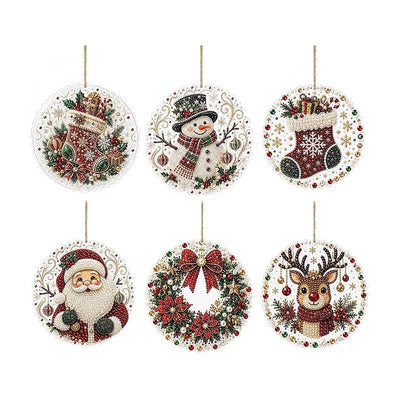 Diamond Painting Kerst – DIY Kersthangers van Hout met Steentjes (4)