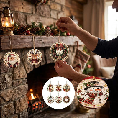Diamond Painting Kerst – DIY Kersthangers van Hout met Steentjes (7)