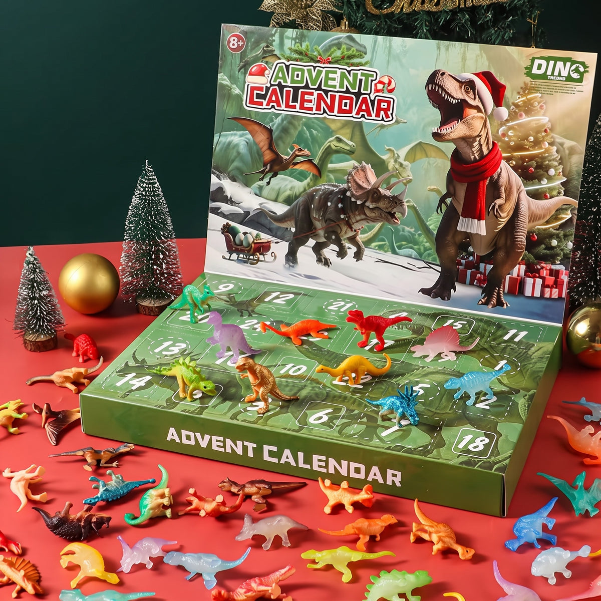 Dino Adventskalender – 24 Dinosaurusfiguren om af te Tellen naar Kerst (8)