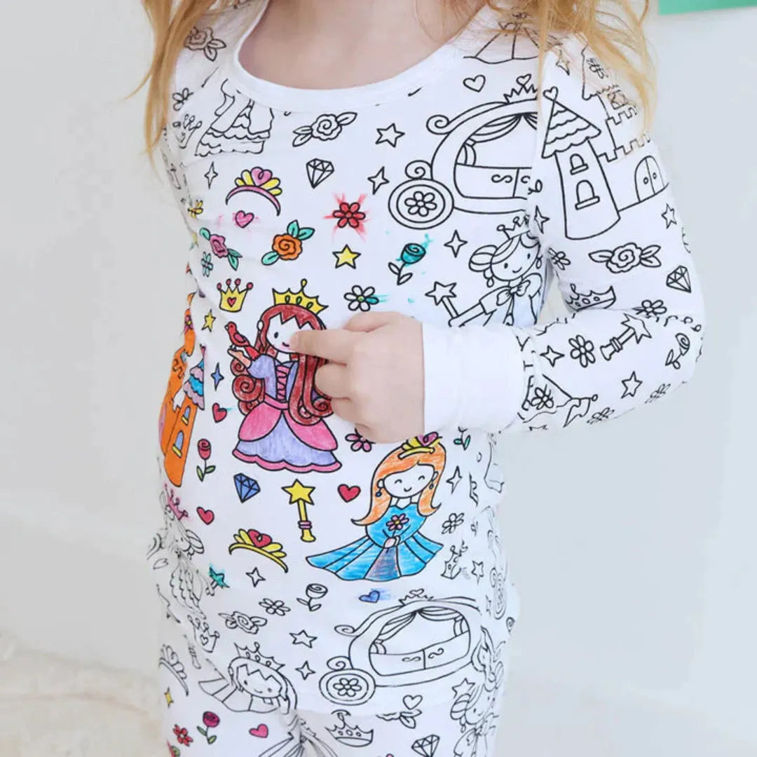Pyjama à colorier - Pyjama créatif pour enfants à colorier soi-même | DreamDoodle