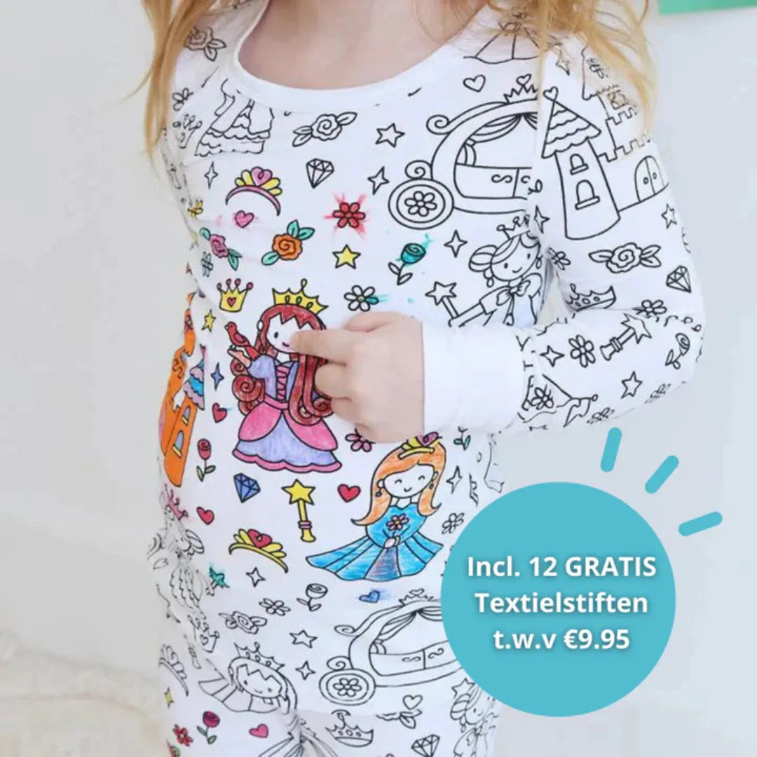 Pyjama à colorier - Pyjama créatif pour enfants à colorier soi-même | DreamDoodle