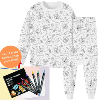 Pyjama à colorier - Pyjama créatif pour enfants à colorier soi-même | DreamDoodle