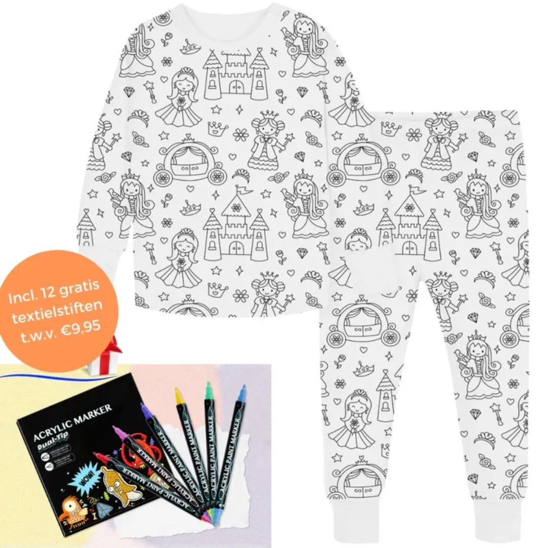 Pyjama à colorier - Pyjama créatif pour enfants à colorier soi-même | DreamDoodle