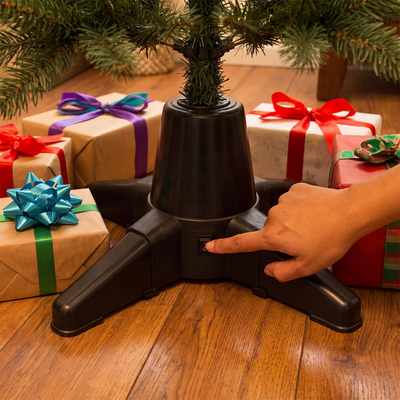Draaiende Kerstboomstandaard – Elektrische Kerstboomvoet die 360° Ronddraait (3)