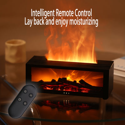 1 stuks Vlam Haard Diffuser, Gesimuleerde Vlam Aromatherapie Dispenser met Langdurige Geur, Huisverwarming met Kleurrijke Lichten en Timer Functie, USB-Gevoed, Ideaal Voor Gebruik Binnenshuis In Slaapkamers, Badkamers, Kantoordecoratie - Perfect Kerst