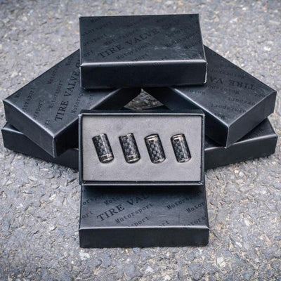 Capuchons de valve de pneu en fibre de carbone – Kit de protection de roue étanche
