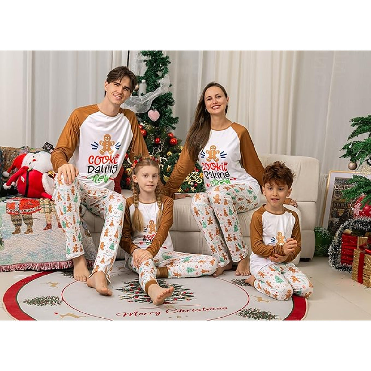 Familie Kerstpyjama Koekjes Bakken