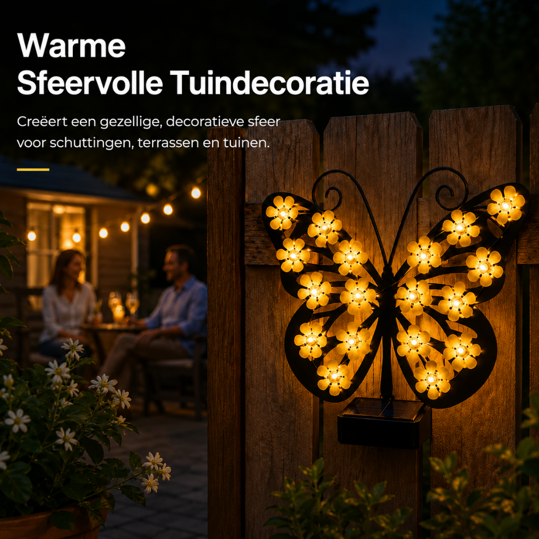 FlutterBloom™ – Zonne-energie Vlinderlamp voor Tuin en Terras