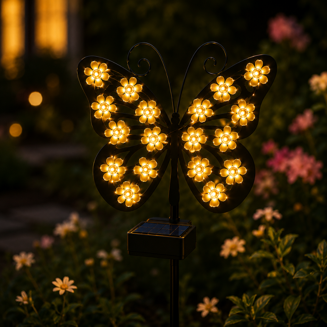 FlutterBloom™ – Zonne-energie Vlinderlamp voor Tuin en Terras