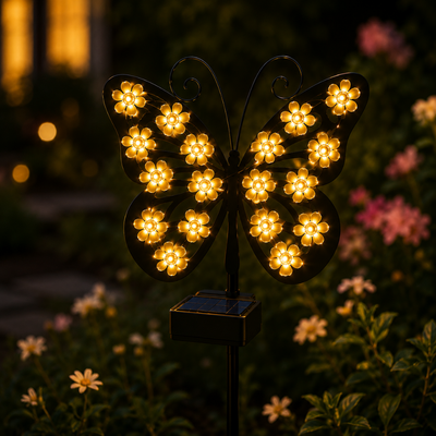 FlutterBloom™ – Zonne-energie Vlinderlamp voor Tuin en Terras