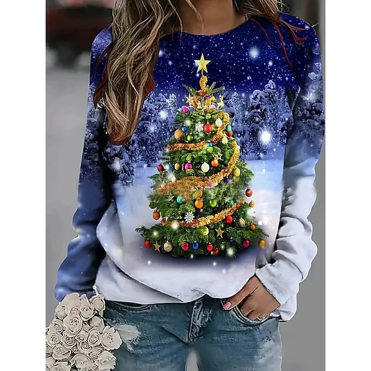 Foute Kersttrui Marineblauw