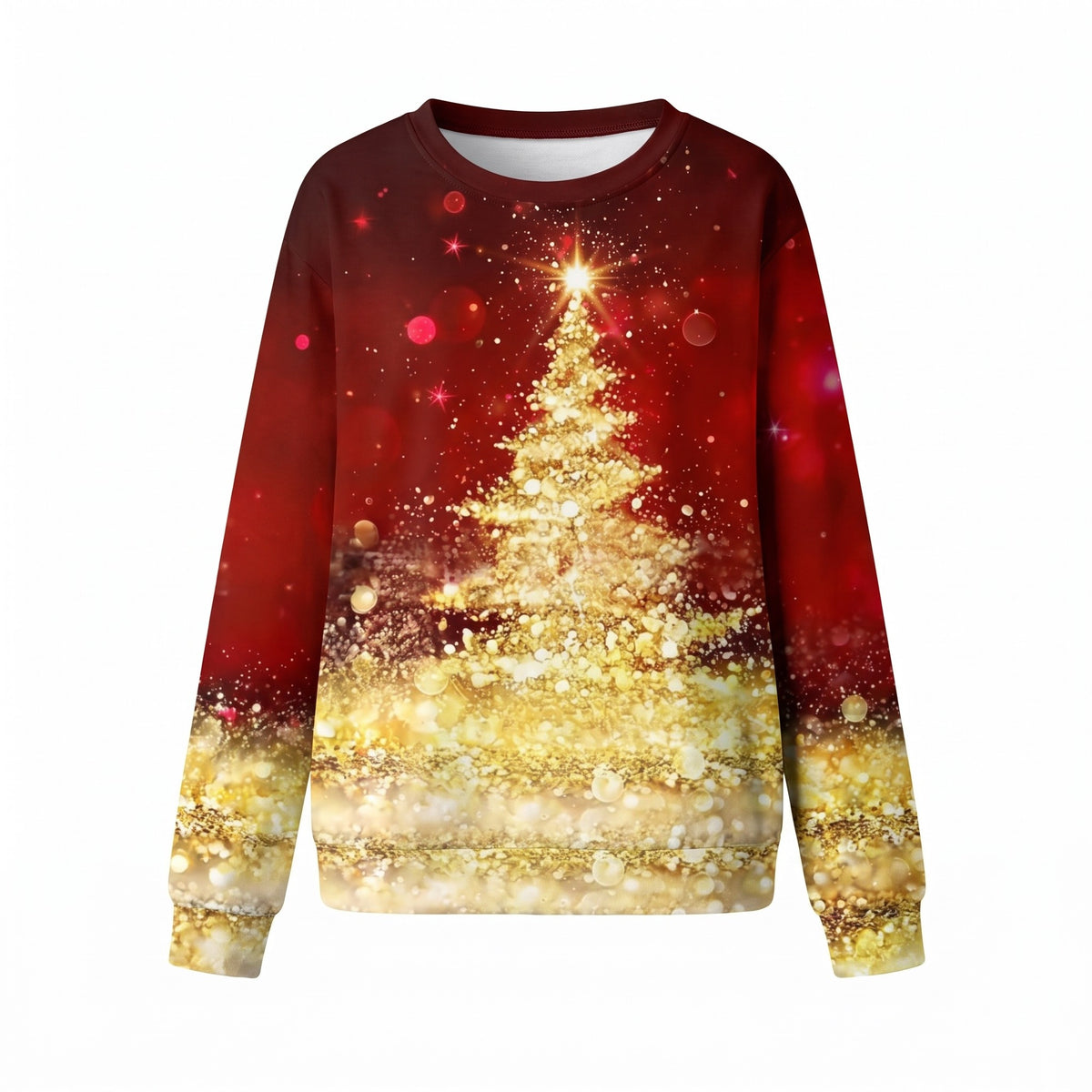 Foute Kersttrui – Losvallende Damessweater met Kerstboomprint (7)