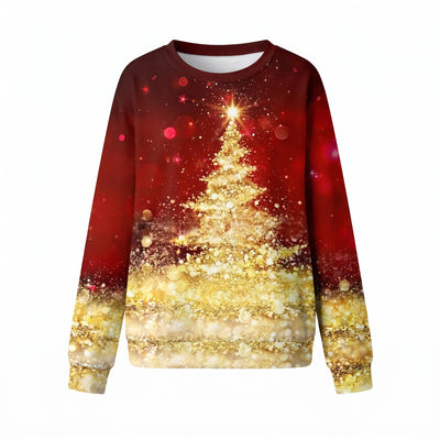 Foute Kersttrui – Losvallende Damessweater met Kerstboomprint (7)