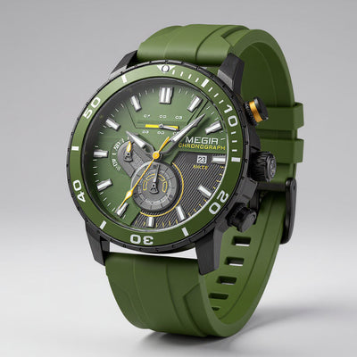 Megia - Chronographe de luxe avec mouvement suisse