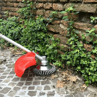 Brosse métallique pour débroussailleuse - Désherbage à 360° en acier