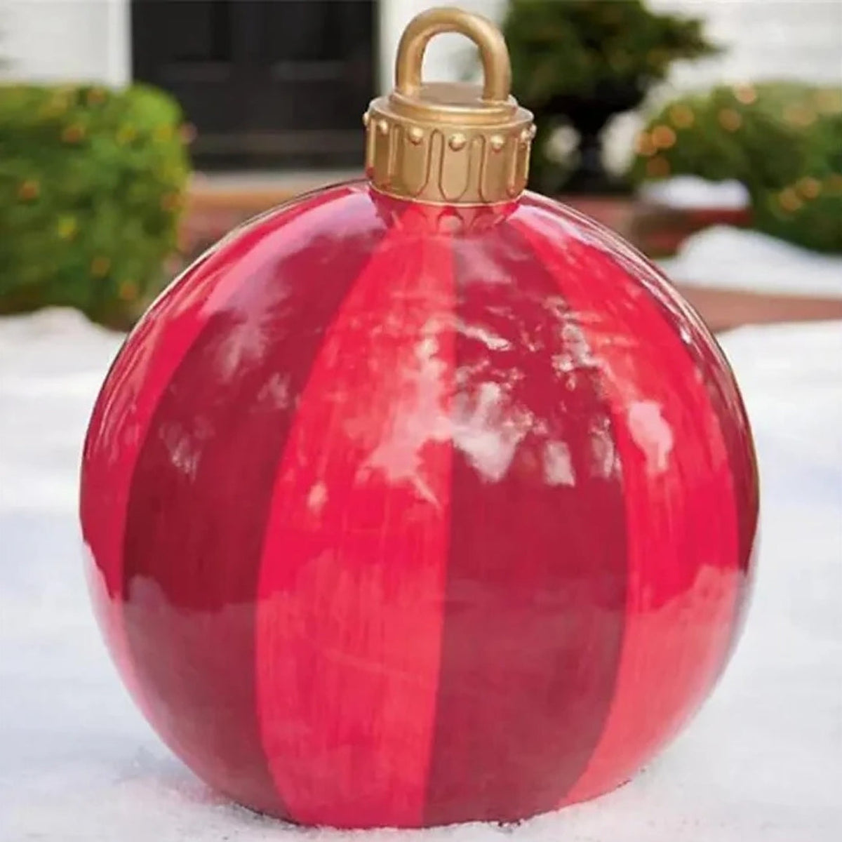 Grote Kerstballen Rood Gestreept