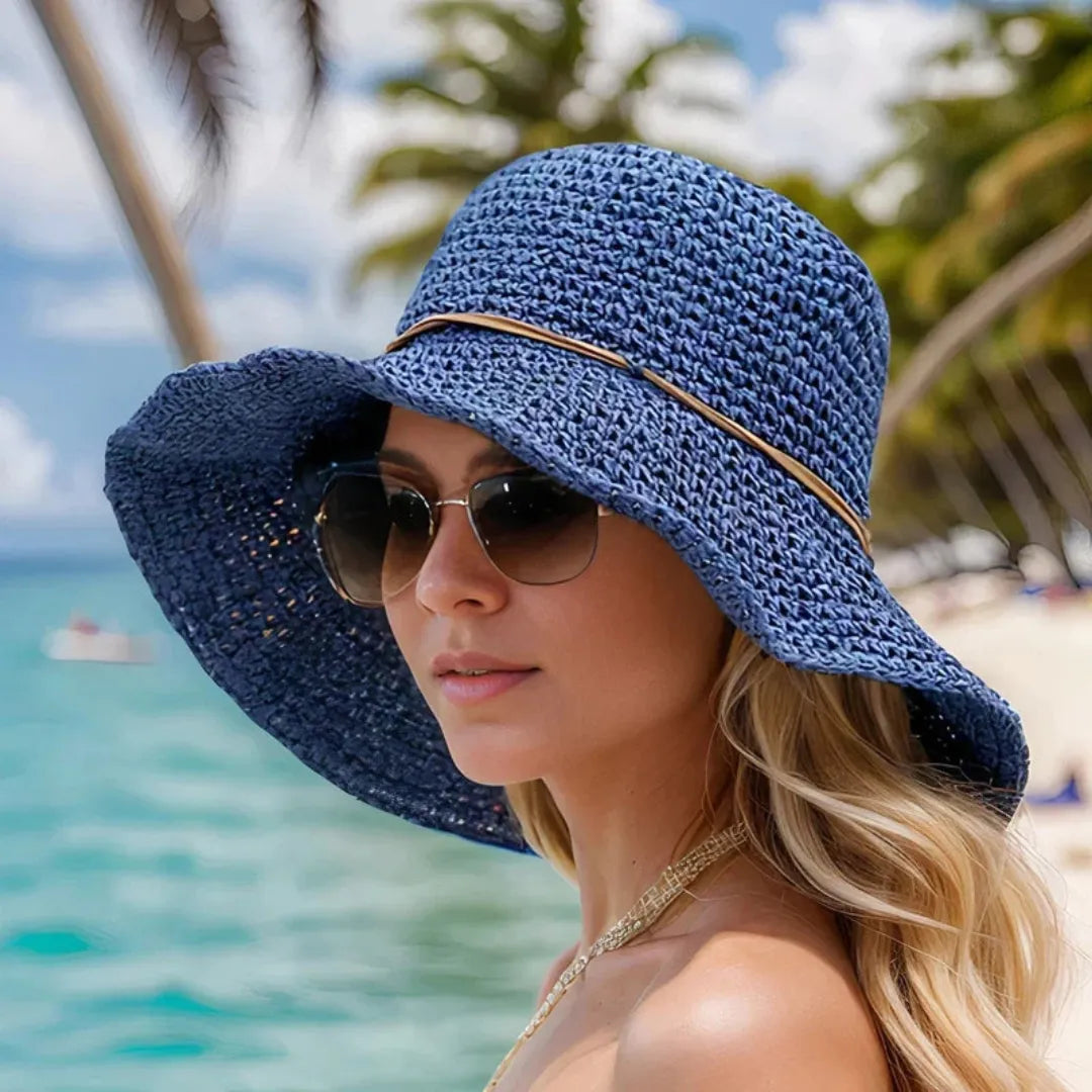 Chapeau de soleil d'été - Chapeau pliable à larges bords | SunLuxe