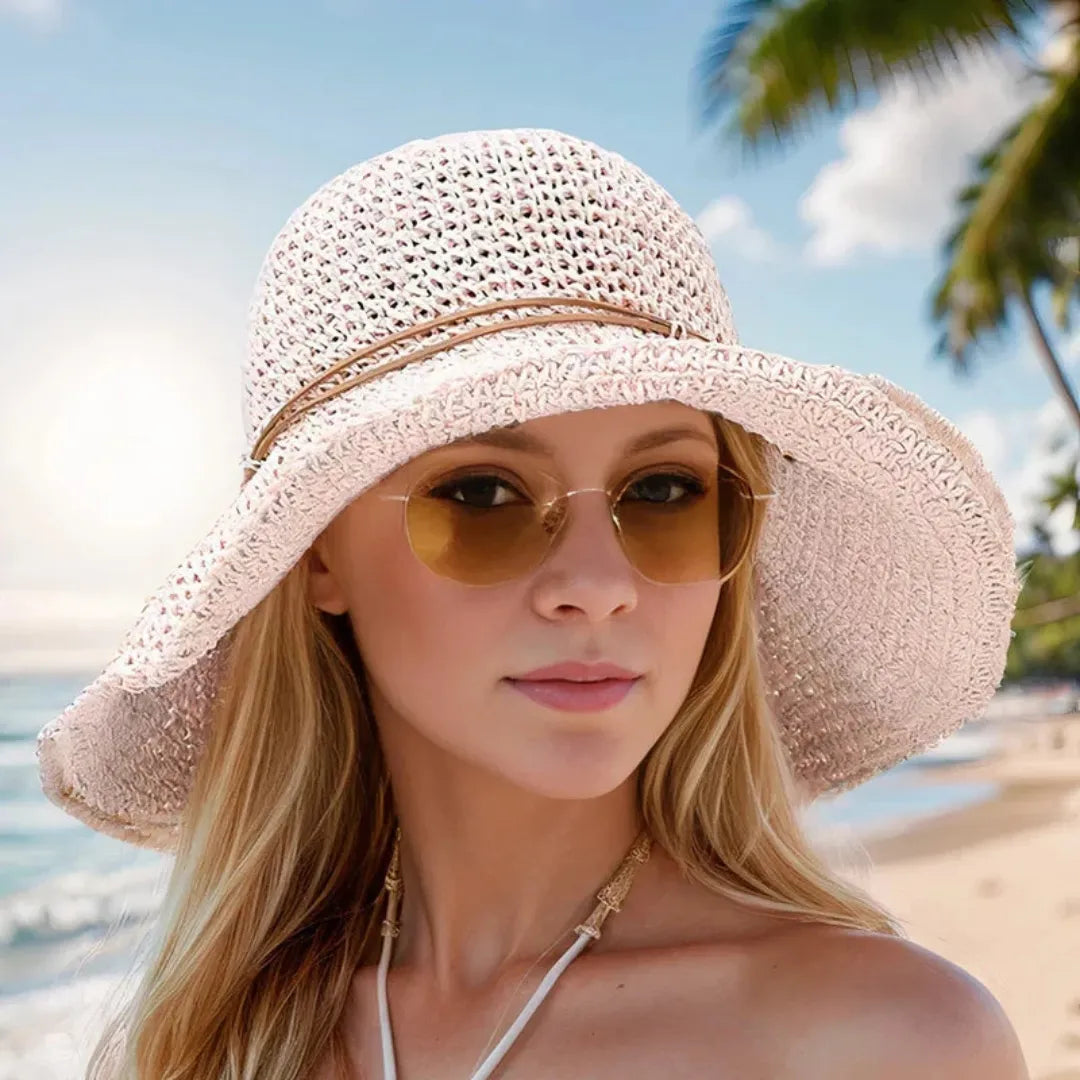 Chapeau de soleil d'été - Chapeau pliable à larges bords | SunLuxe