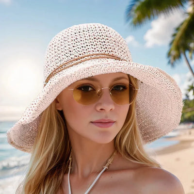 Chapeau de soleil d'été - Chapeau pliable à larges bords | SunLuxe