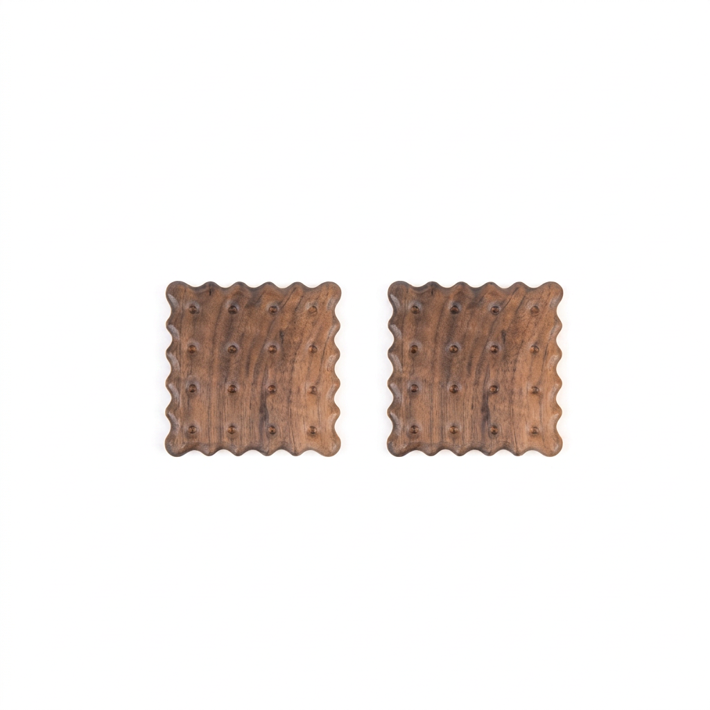 Onderzetters - Natuurlijk Hout Koekjes Design