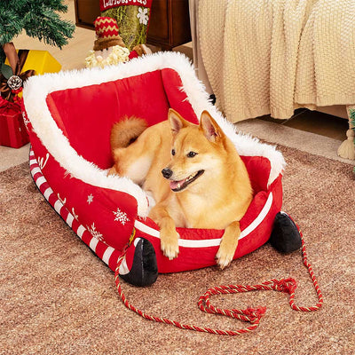 Hondenmand Slee – Pluche Kerst Hondenbed met Antislip Bodem (2)