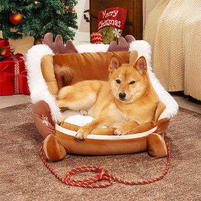 Hondenmand Slee – Pluche Kerst Hondenbed met Antislip Bodem (5)