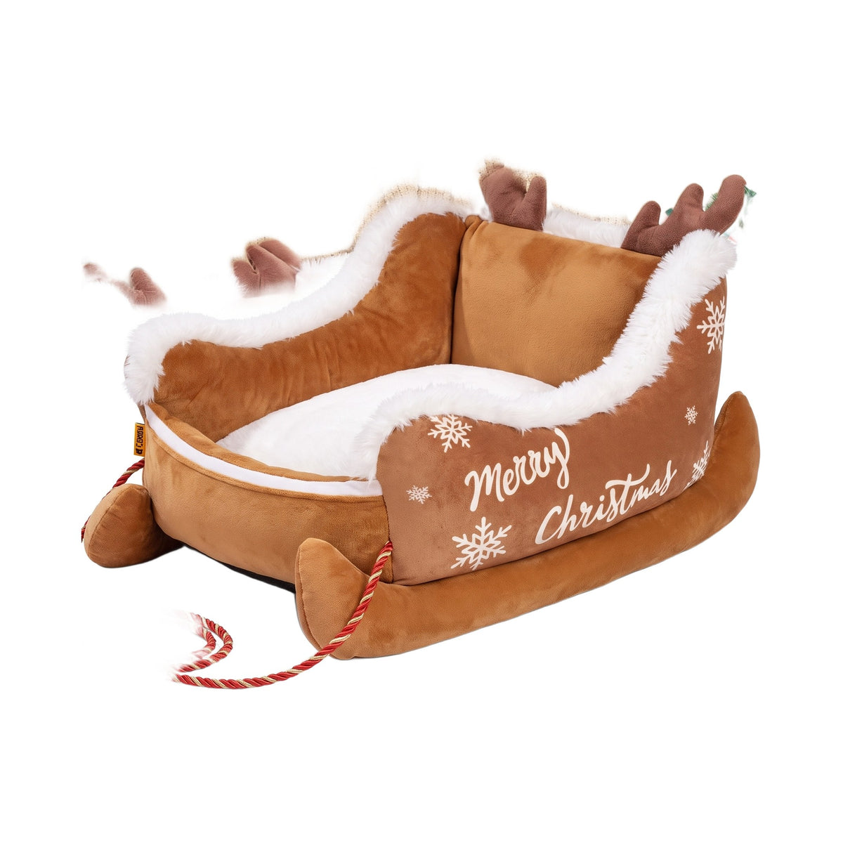 Hondenmand Slee – Pluche Kerst Hondenbed met Antislip Bodem (7)