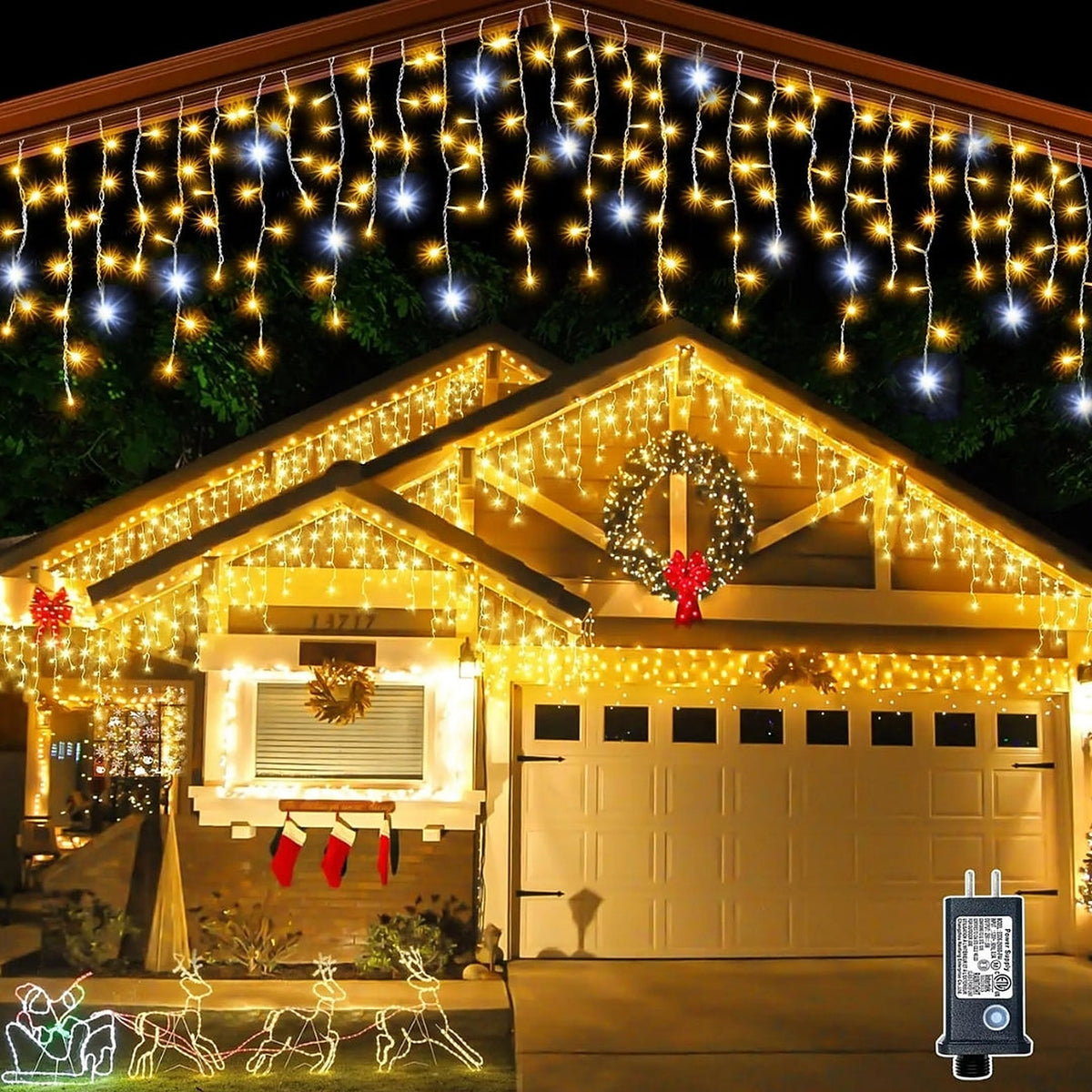 IJspegelverlichting – 4 Meter Warm Wit met Flitsende LED's en Dimfunctie (2)