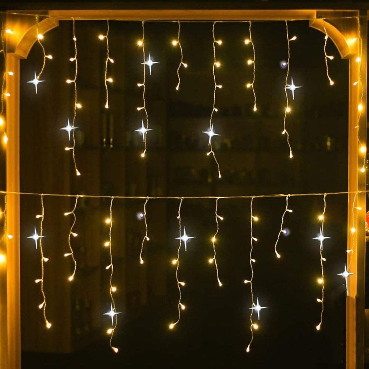 IJspegelverlichting – 4 Meter Warm Wit met Flitsende LED's en Dimfunctie (3)